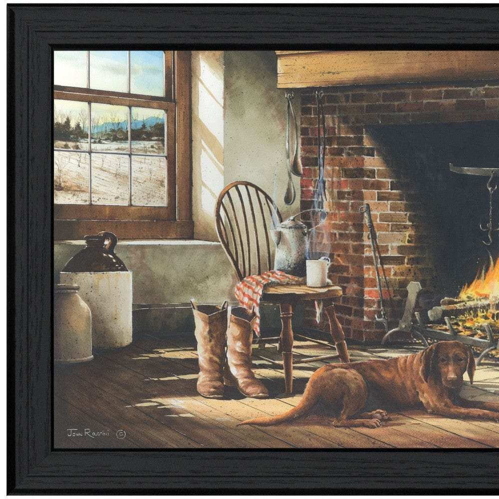 His Morning Coffee 1 Black Framed Print Wall Art - Homeroots - Flyclothing LLC