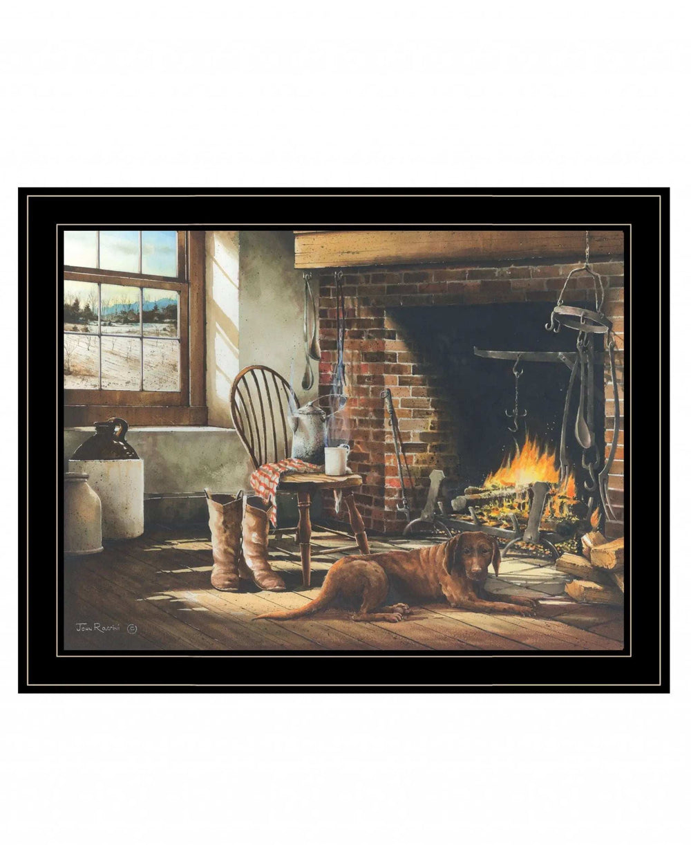 His Morning Coffee 2 Black Framed Print Wall Art - Homeroots - Flyclothing LLC