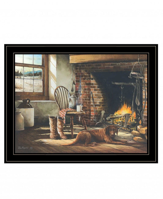His Morning Coffee 2 Black Framed Print Wall Art - Homeroots - Flyclothing LLC