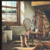 His Morning Coffee 2 Black Framed Print Wall Art - Homeroots