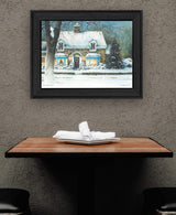Snow Softly Falling 1 Black Framed Print Wall Art - Homeroots - Flyclothing LLC