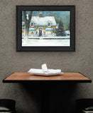 Snow Softly Falling 1 Black Framed Print Wall Art - Homeroots