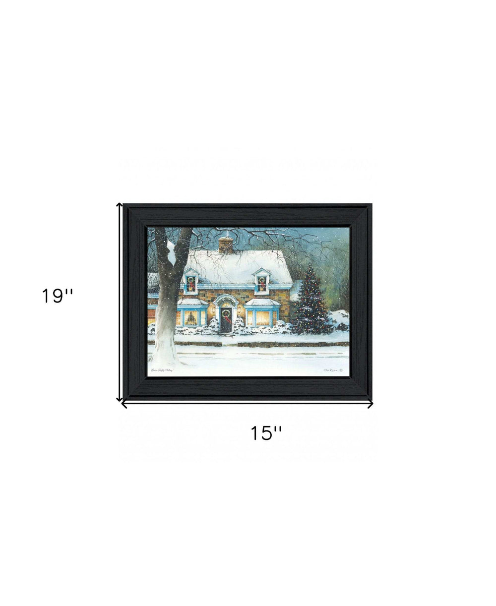 Snow Softly Falling 1 Black Framed Print Wall Art - Homeroots - Flyclothing LLC