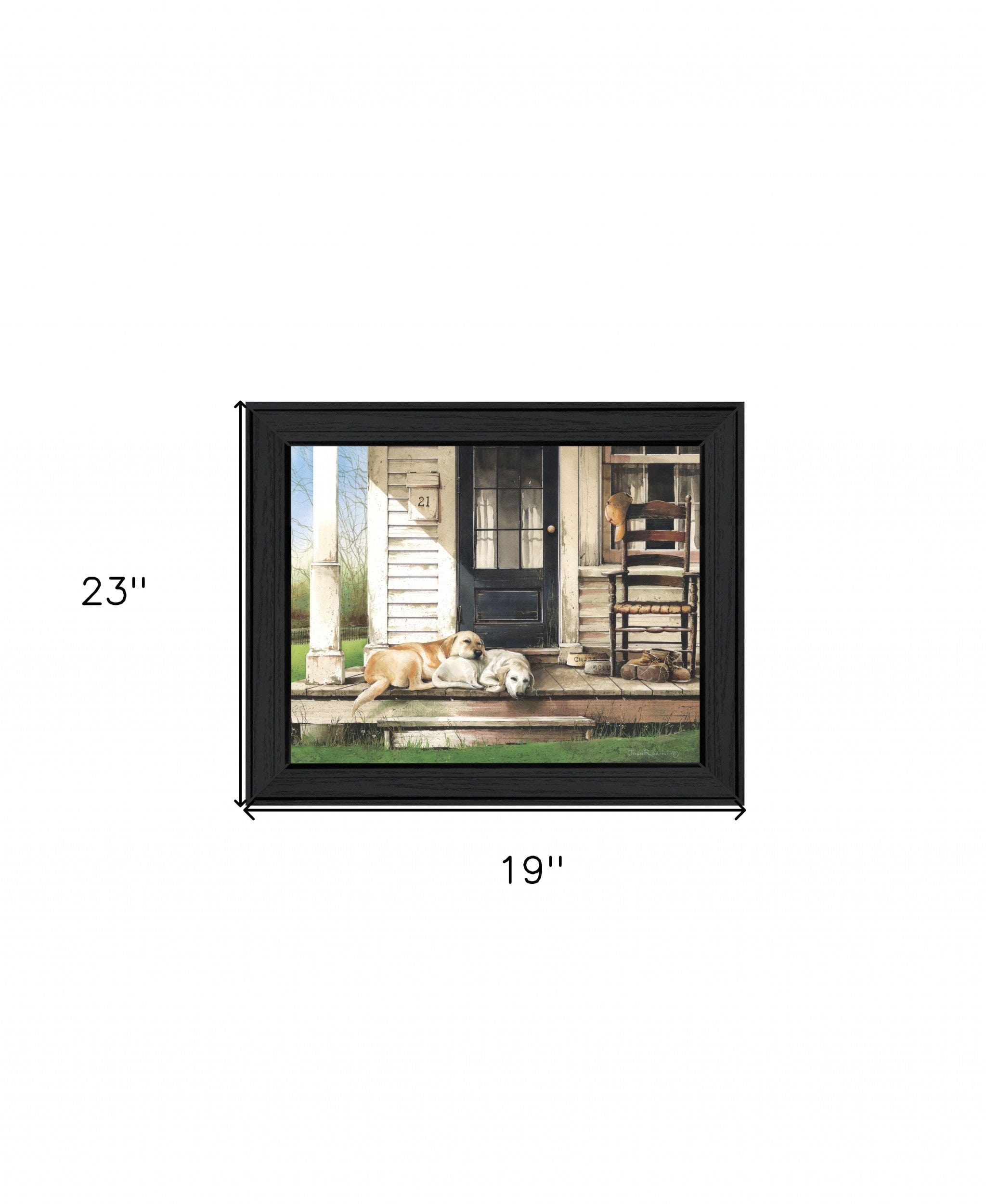 Chase and Molly Black Framed Print Wall Art - Homeroots