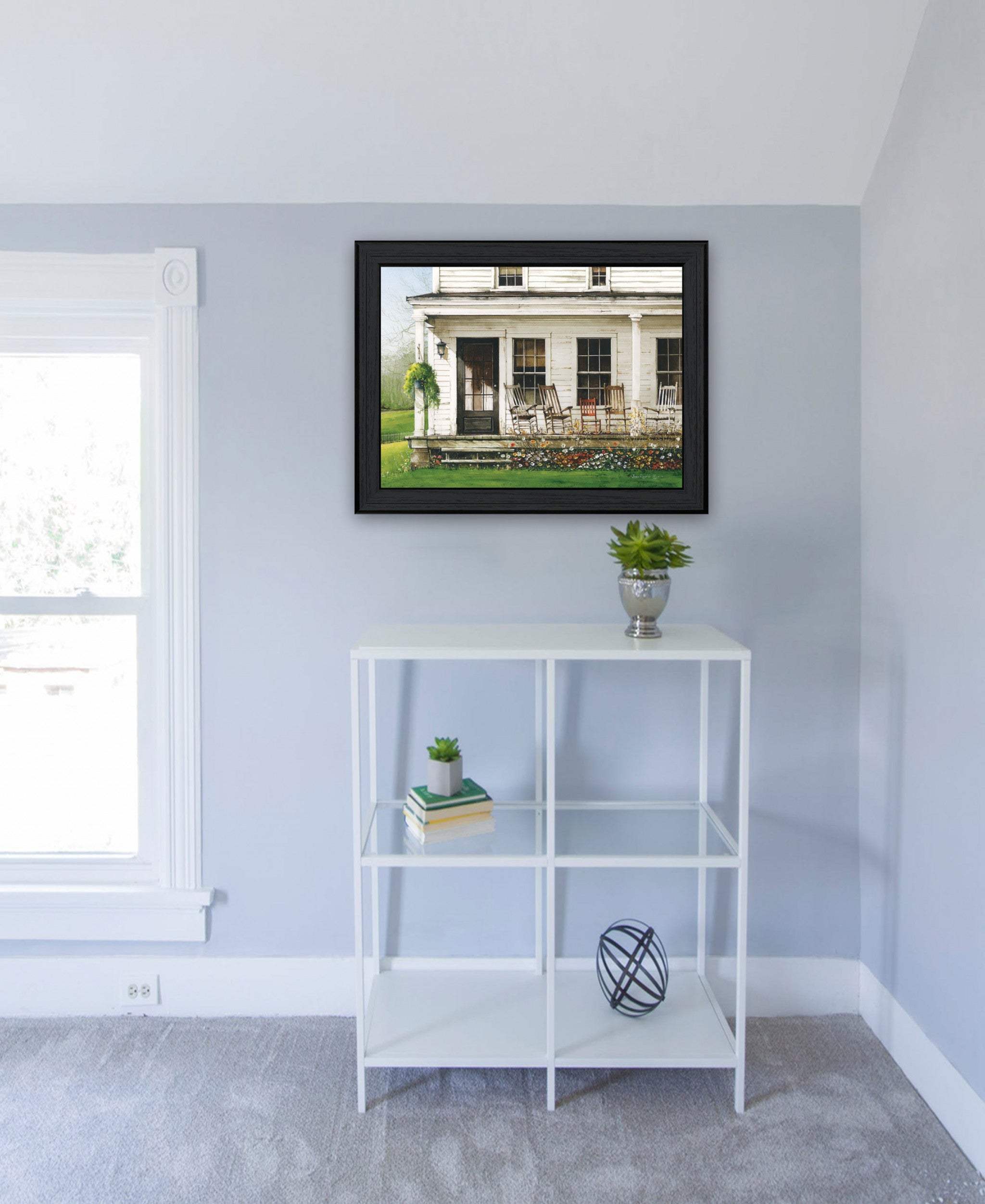 Back Porch Gathering 1 Black Framed Print Wall Art - Homeroots - Flyclothing LLC
