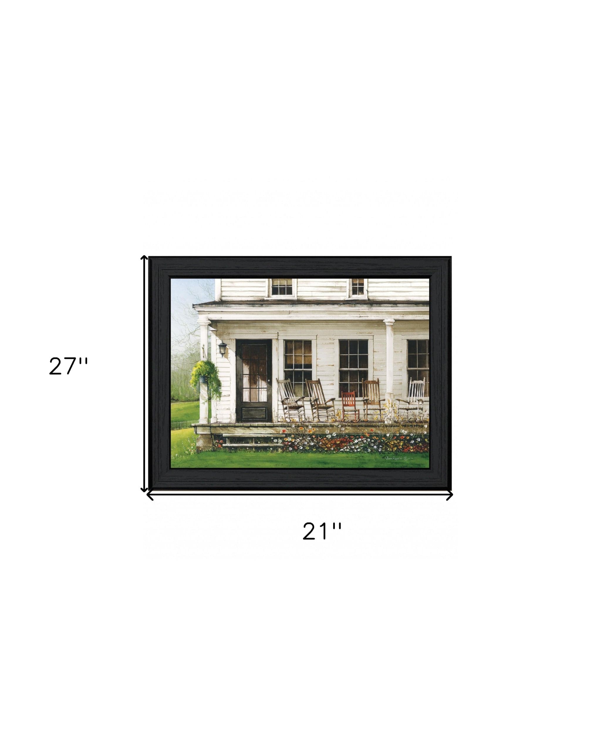 Back Porch Gathering 1 Black Framed Print Wall Art - Homeroots