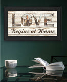 Love Begins at Home 2 Black Framed Print Wall Art - Homeroots - Flyclothing LLC