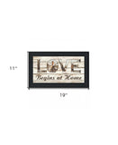 Love Begins at Home 2 Black Framed Print Wall Art - Homeroots - Flyclothing LLC