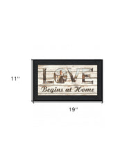 Love Begins at Home 2 Black Framed Print Wall Art - Homeroots