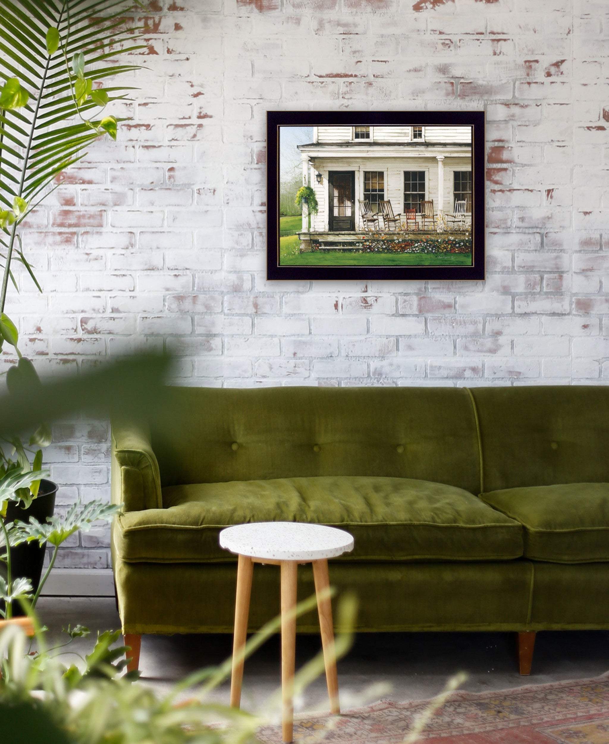 Back Porch Gathering 2 Black Framed Print Wall Art - Homeroots - Flyclothing LLC