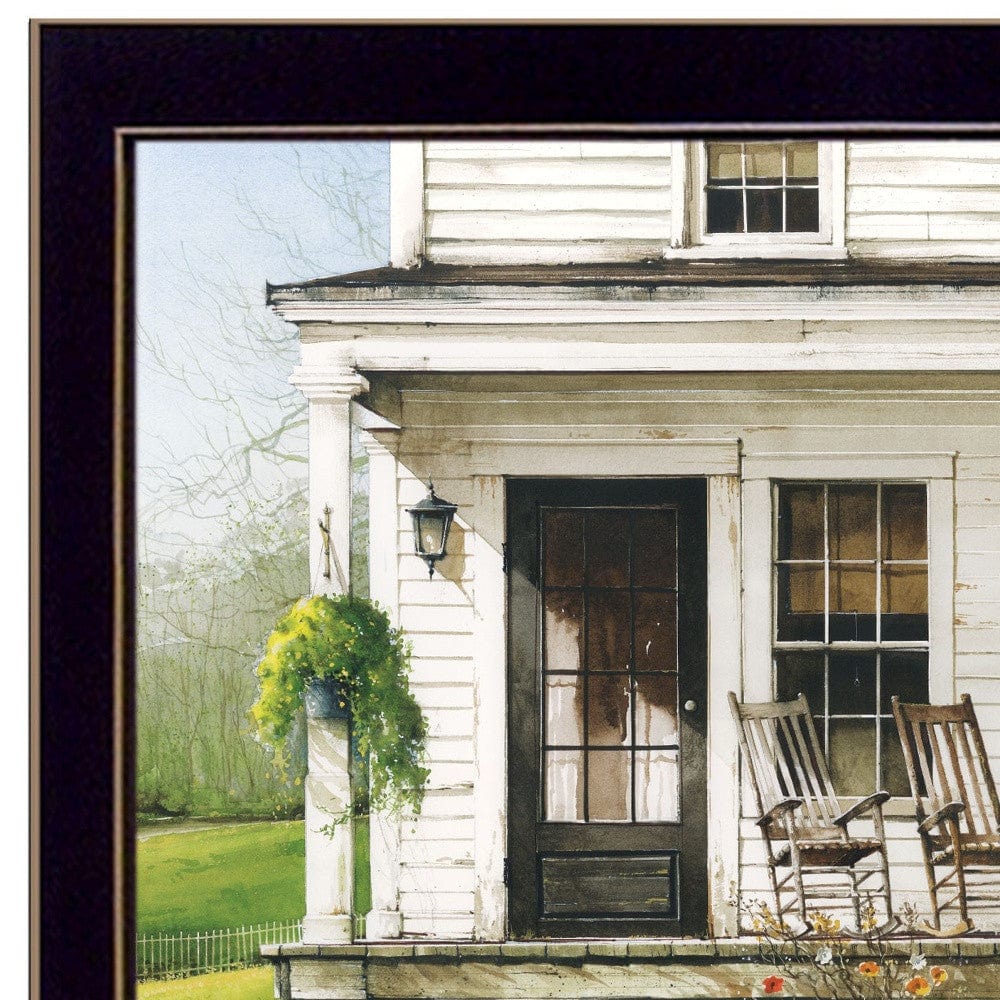 Back Porch Gathering 2 Black Framed Print Wall Art - Homeroots