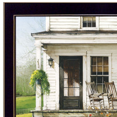 Back Porch Gathering 2 Black Framed Print Wall Art - Homeroots