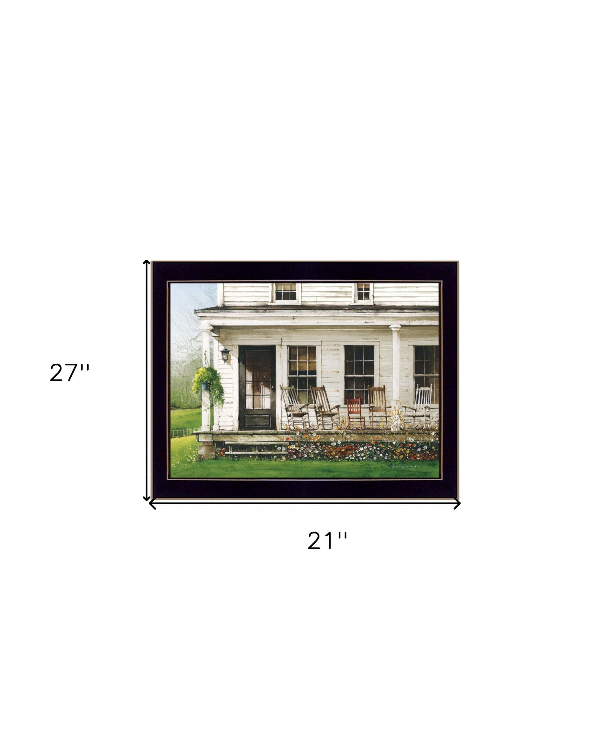 Back Porch Gathering 2 Black Framed Print Wall Art - Homeroots