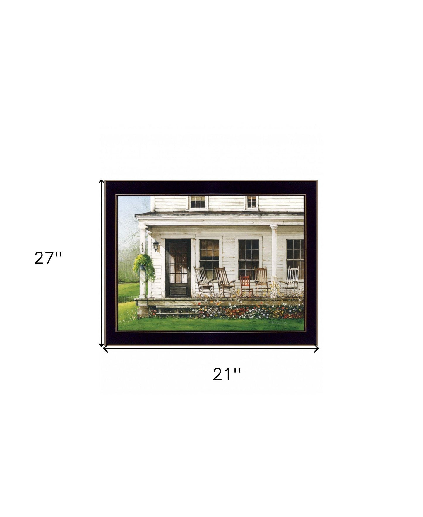 Back Porch Gathering 2 Black Framed Print Wall Art - Homeroots - Flyclothing LLC