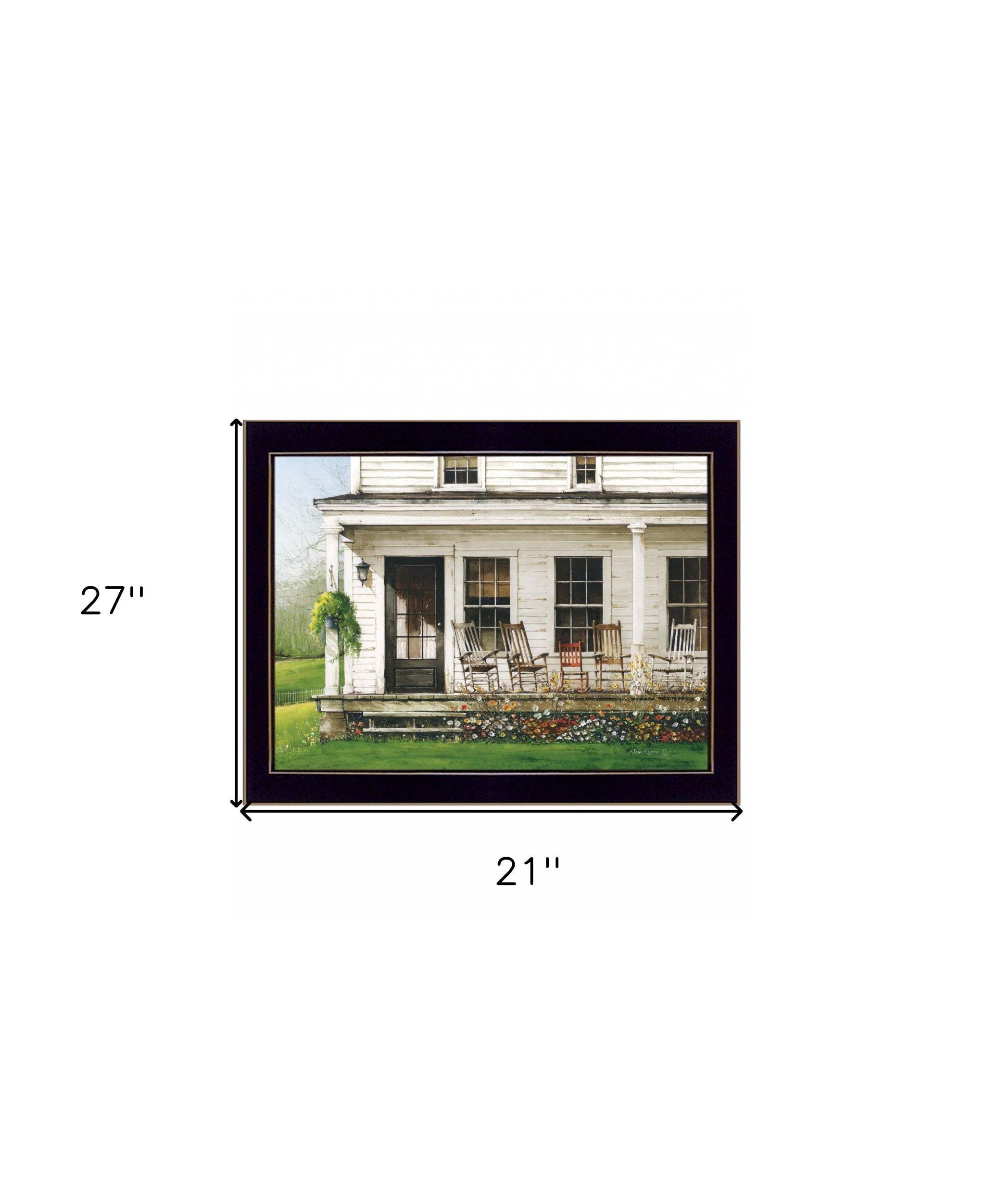 Back Porch Gathering 2 Black Framed Print Wall Art - Homeroots - Flyclothing LLC