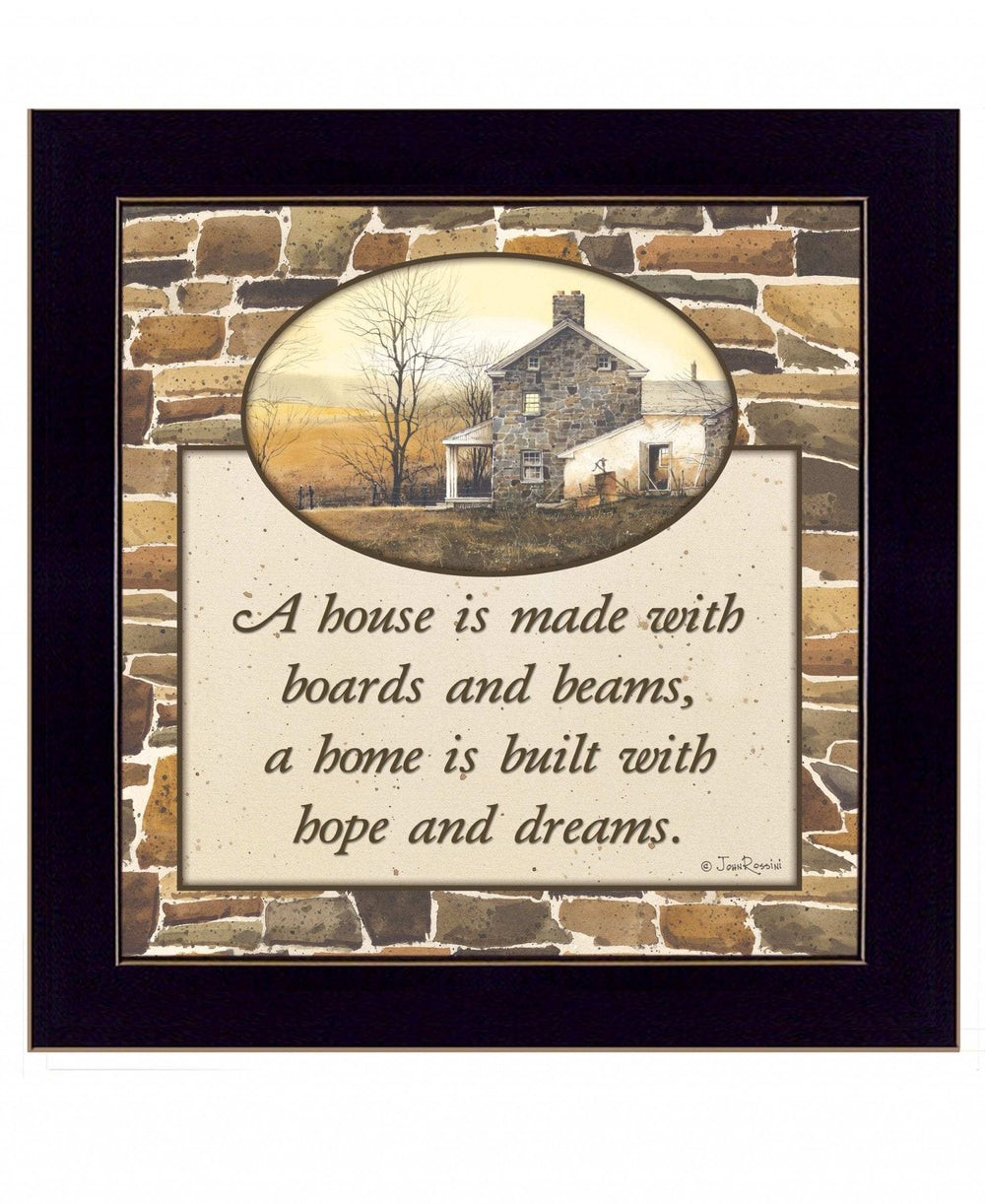 Hope and Dreams 2 Black Framed Print Wall Art - Homeroots - Flyclothing LLC