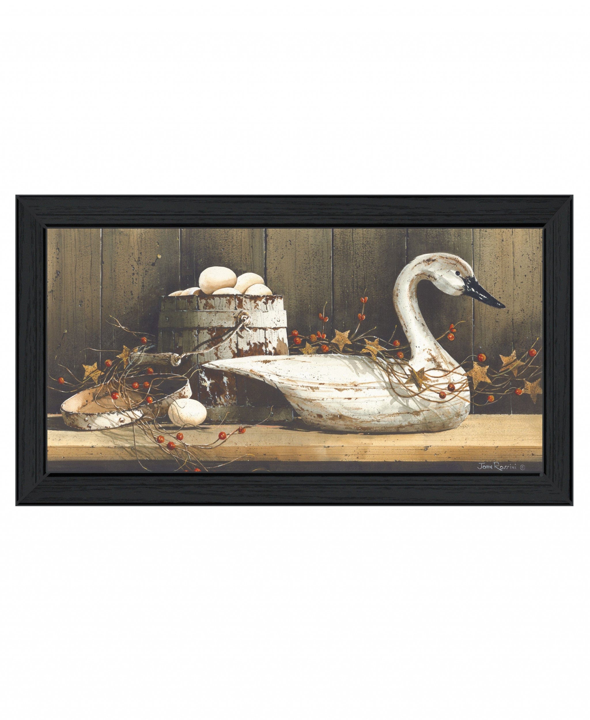Country Charm Black Framed Print Wall Art - Homeroots