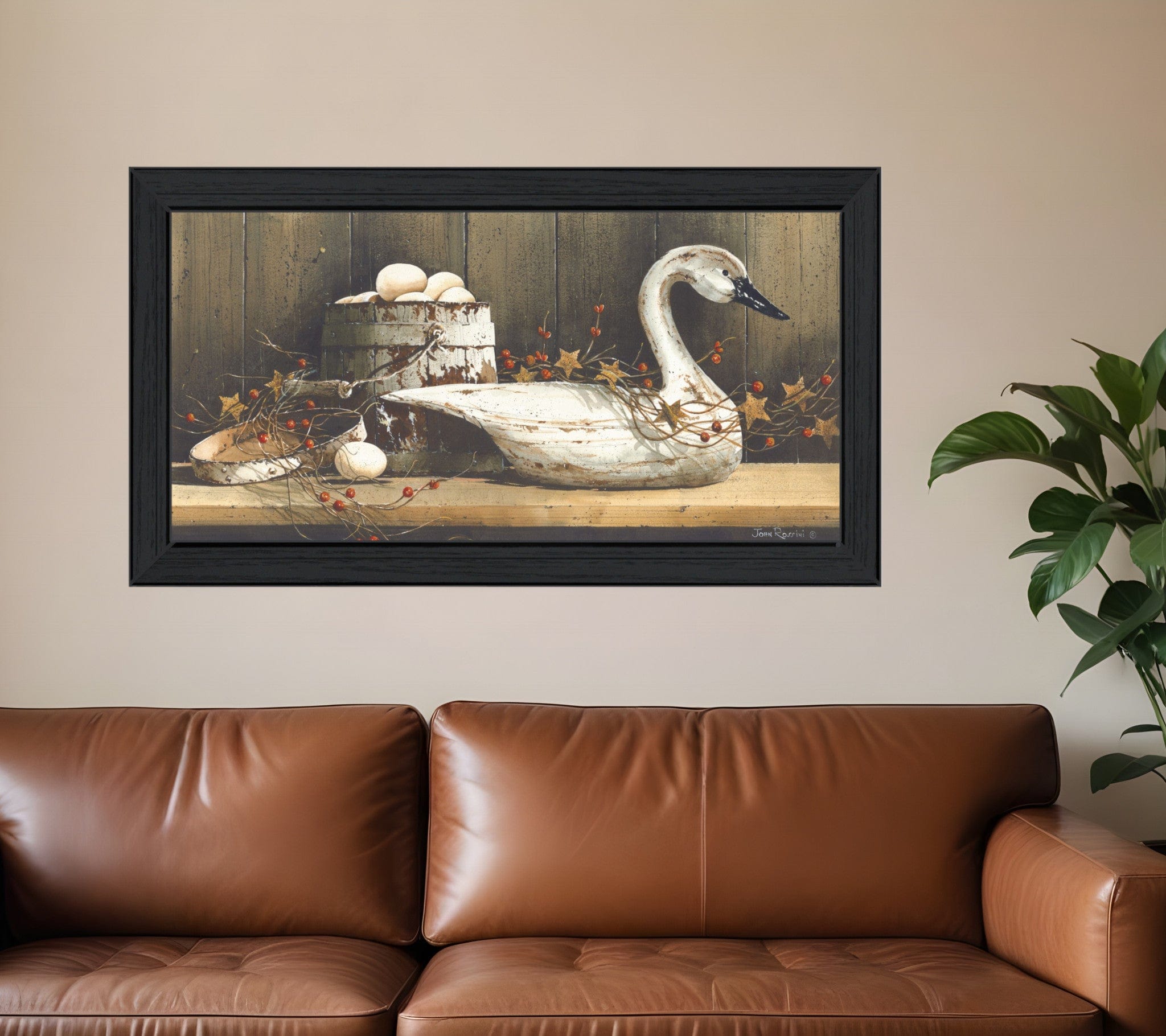 Country Charm Black Framed Print Wall Art - Homeroots