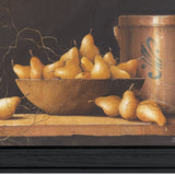 Pears and Crocks 1 Black Framed Print Wall Art - Homeroots