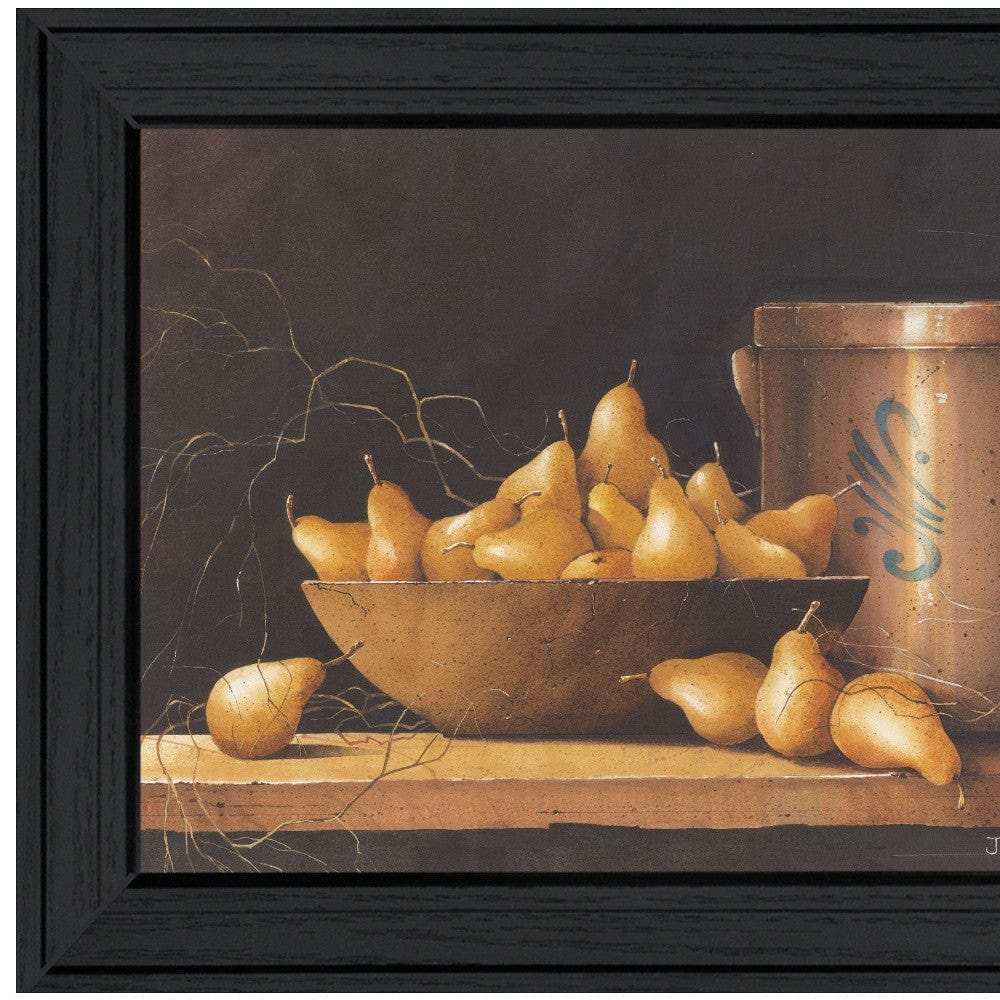 Pears and Crocks 1 Black Framed Print Wall Art - Homeroots - Flyclothing LLC