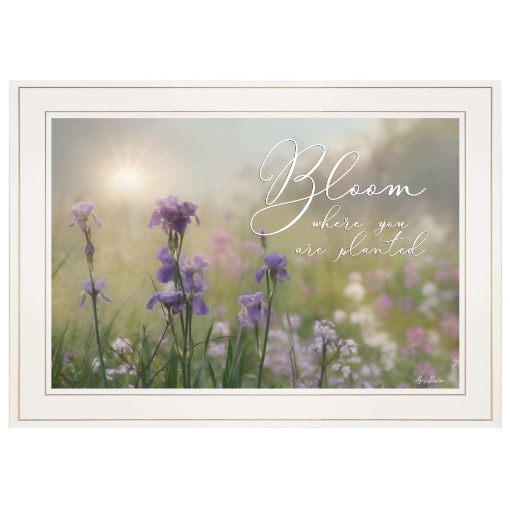 Bloom where you are planted 1 White Framed Print Wall Art - Homeroots - Flyclothing LLC