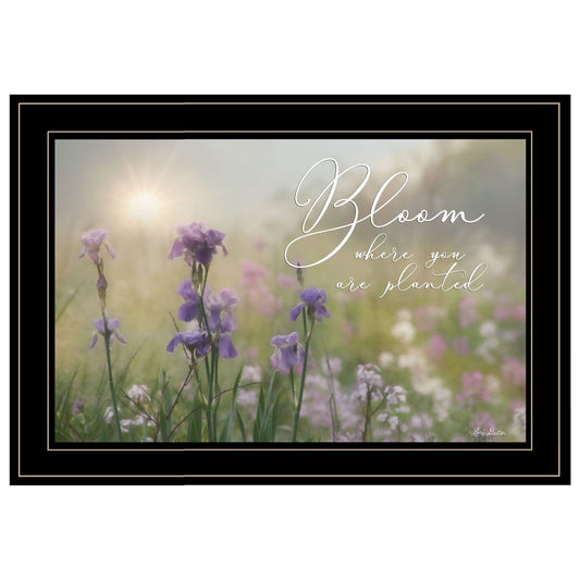Bloom where you are planted 2 Black Framed Print Wall Art - Homeroots