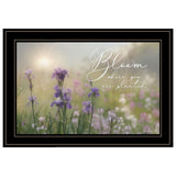 Bloom where you are planted 2 Black Framed Print Wall Art - Homeroots