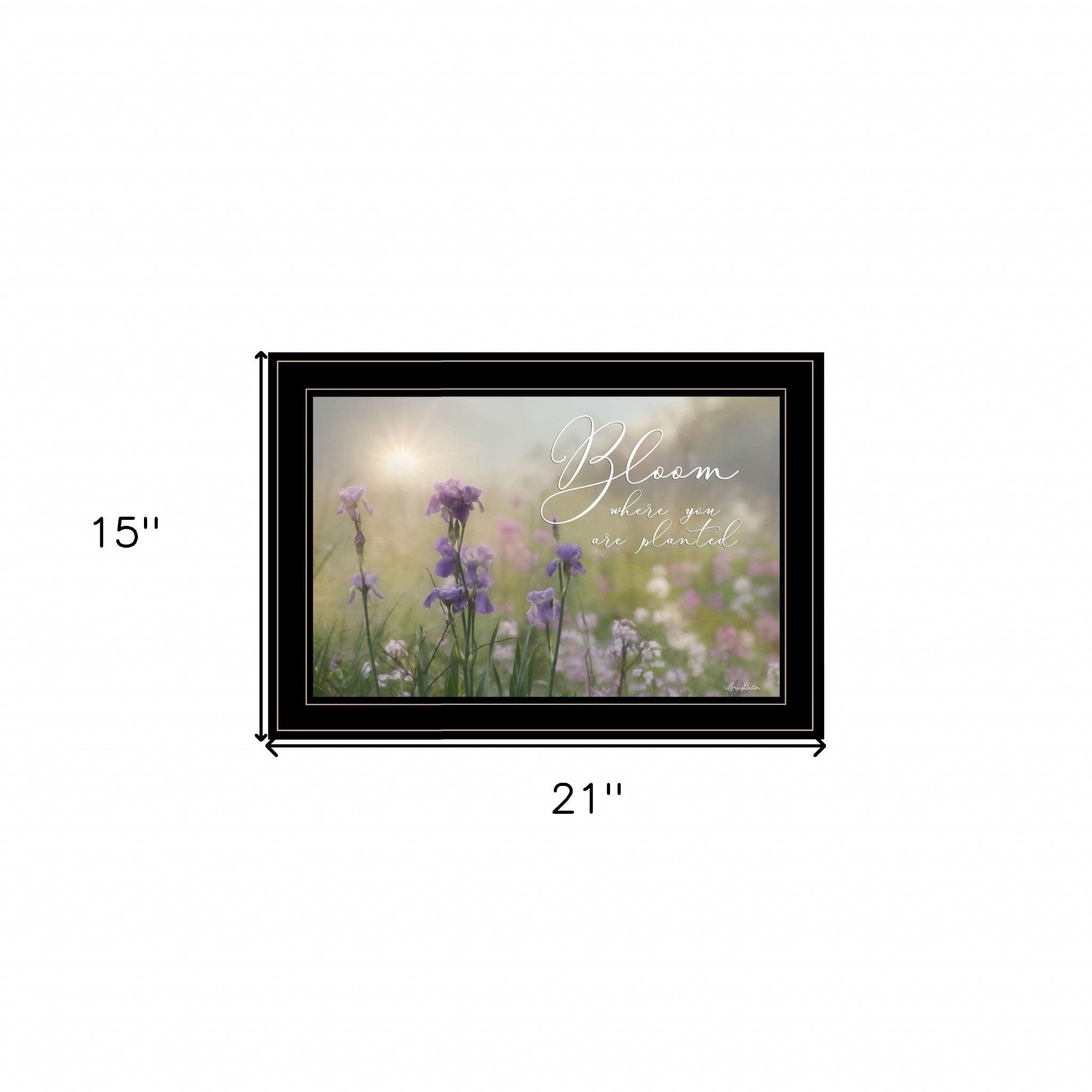 Bloom where you are planted 2 Black Framed Print Wall Art - Homeroots