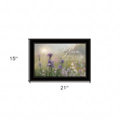 Bloom where you are planted 2 Black Framed Print Wall Art - Homeroots