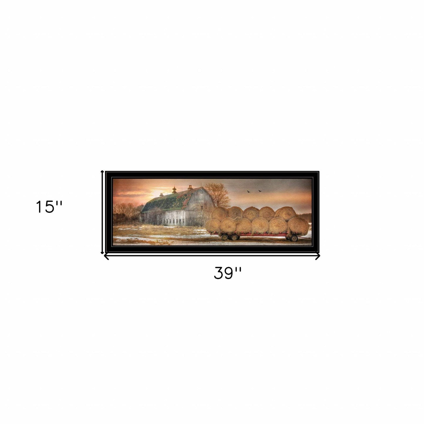 Sunset on the Farm 2 Black Framed Print Wall Art - Homeroots - Flyclothing LLC