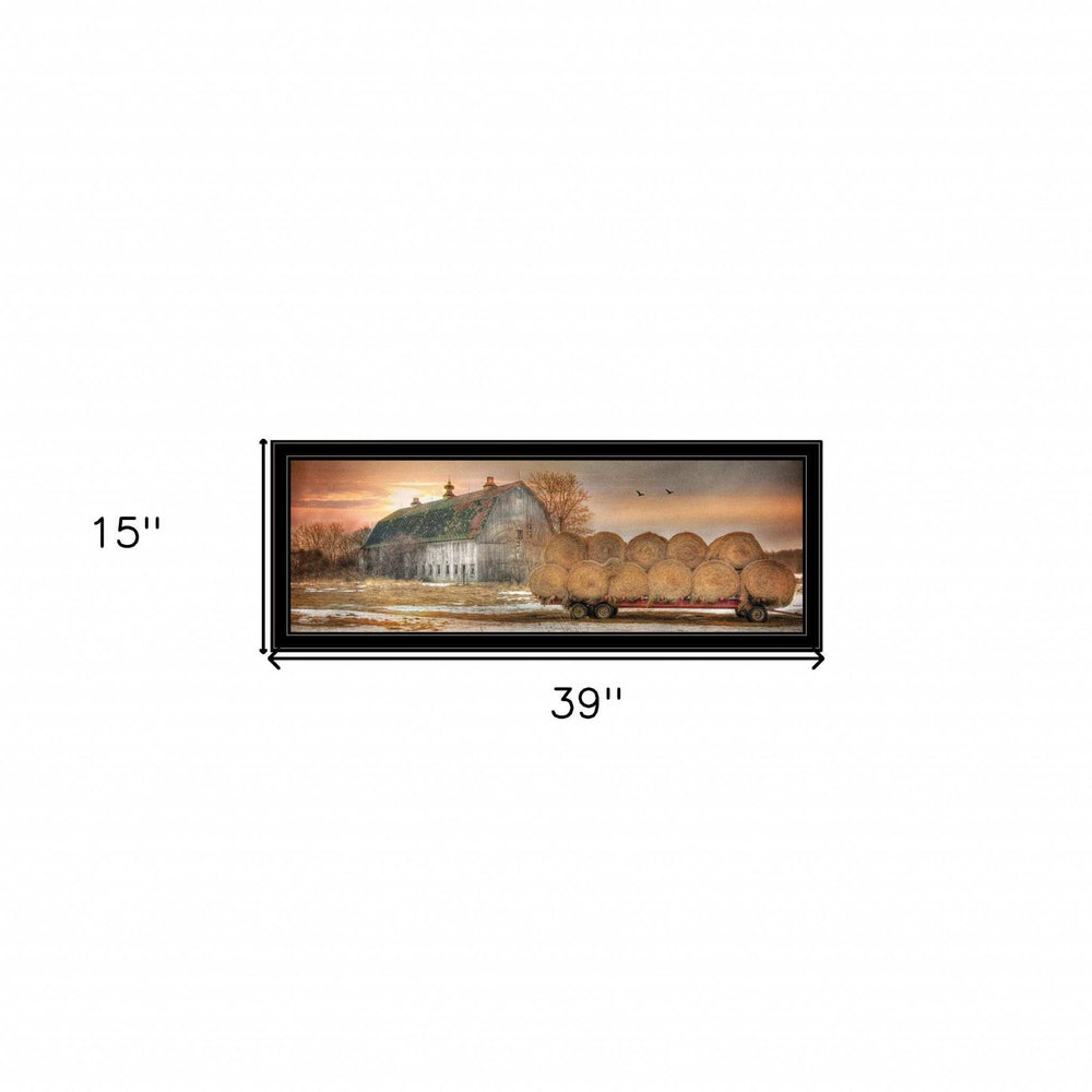 Sunset on the Farm 2 Black Framed Print Wall Art - Homeroots - Flyclothing LLC