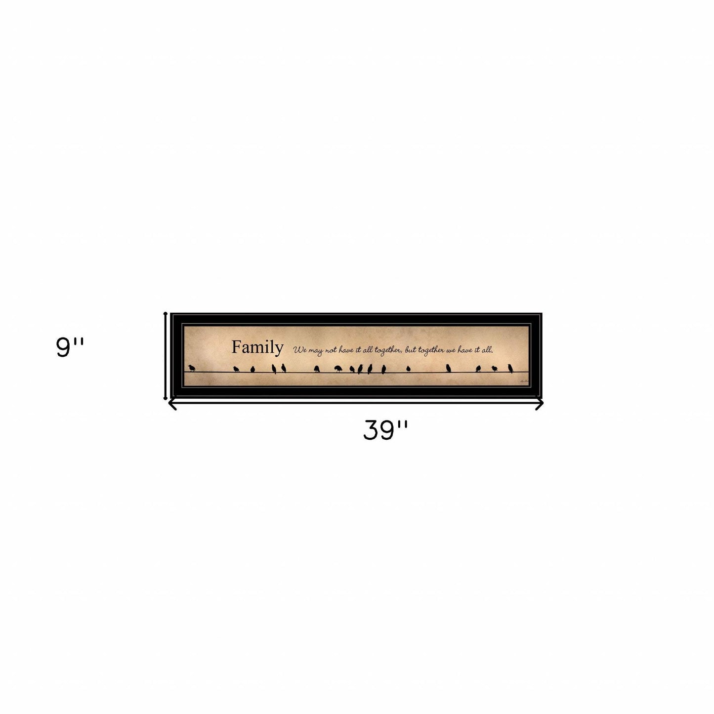 Together we have it all Black Framed Print Wall Art - Homeroots - Flyclothing LLC