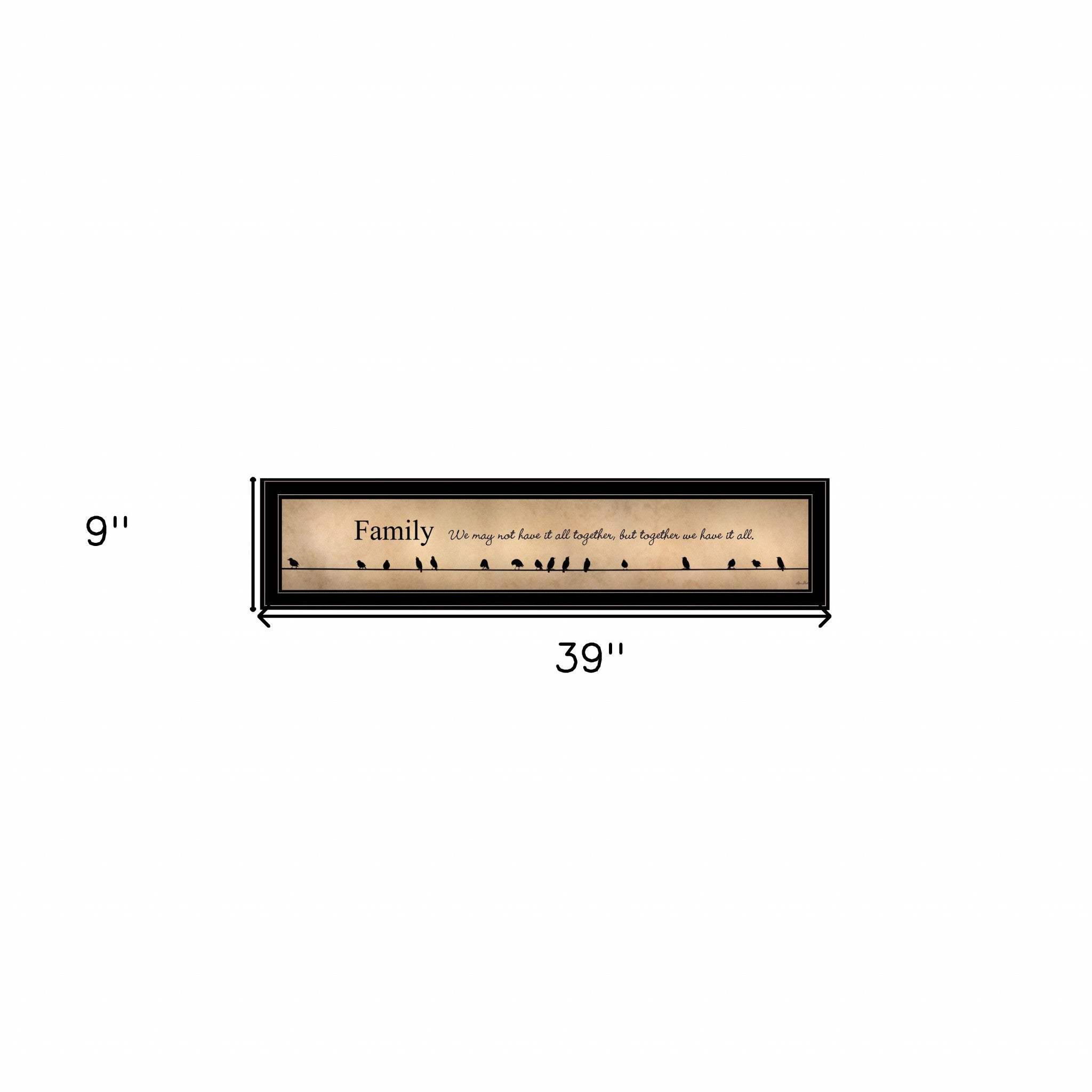 Together we have it all Black Framed Print Wall Art - Homeroots - Flyclothing LLC