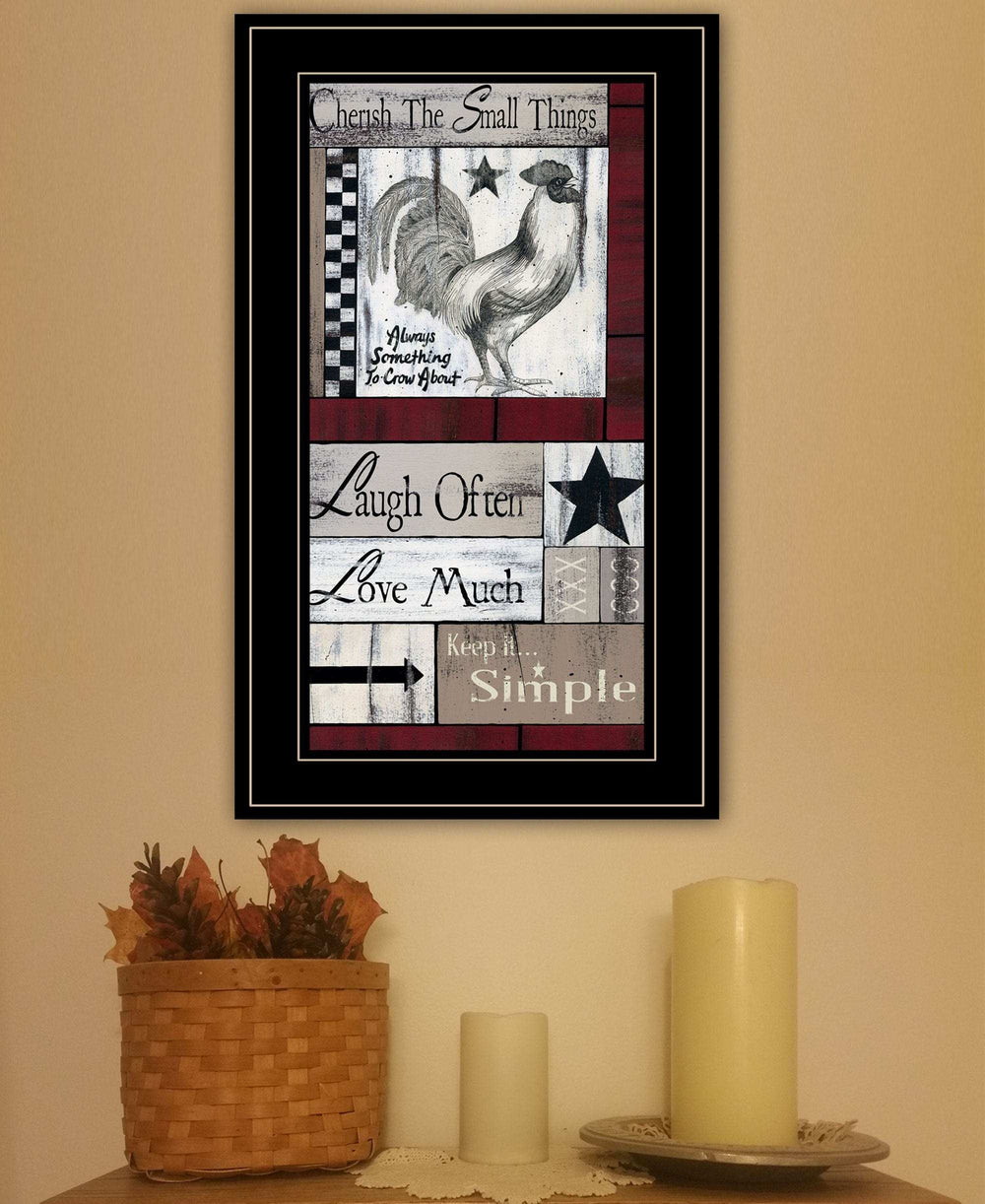 Cherish The Small things 3 Black Framed Print Wall Art - Homeroots - Flyclothing LLC