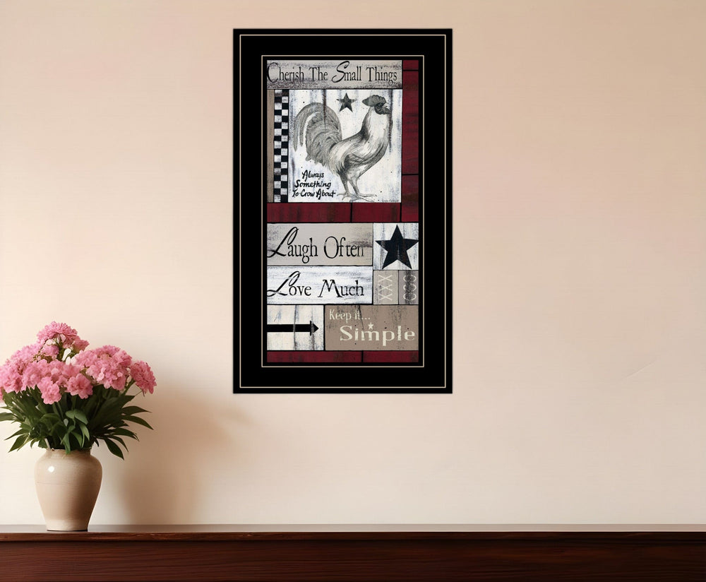 Cherish The Small things 3 Black Framed Print Wall Art - Homeroots