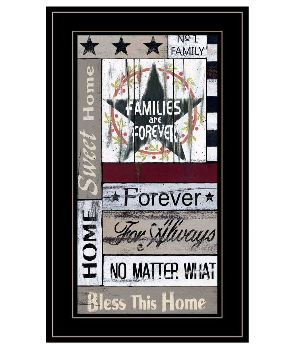 Families are Forever 4 Black Framed Print Wall Art - Homeroots - Flyclothing LLC