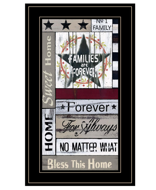 Families are Forever 4 Black Framed Print Wall Art - Homeroots