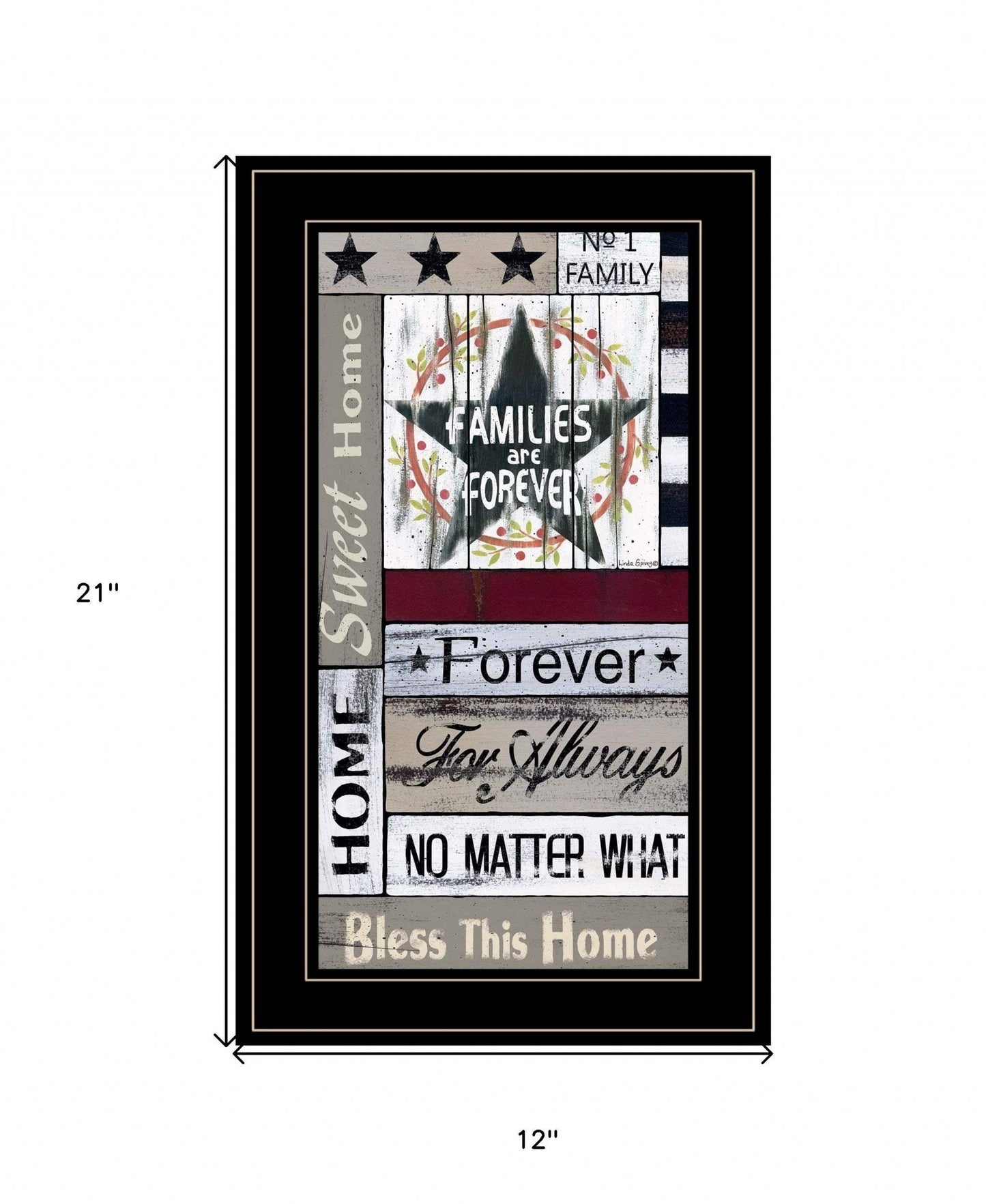 Families are Forever 4 Black Framed Print Wall Art - Homeroots - Flyclothing LLC