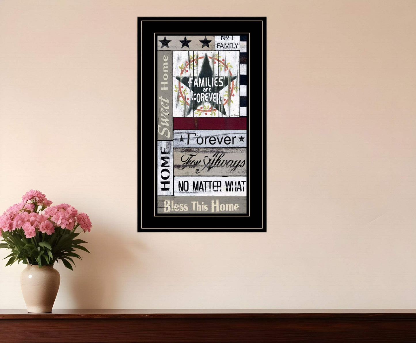 Families are Forever 4 Black Framed Print Wall Art - Homeroots - Flyclothing LLC