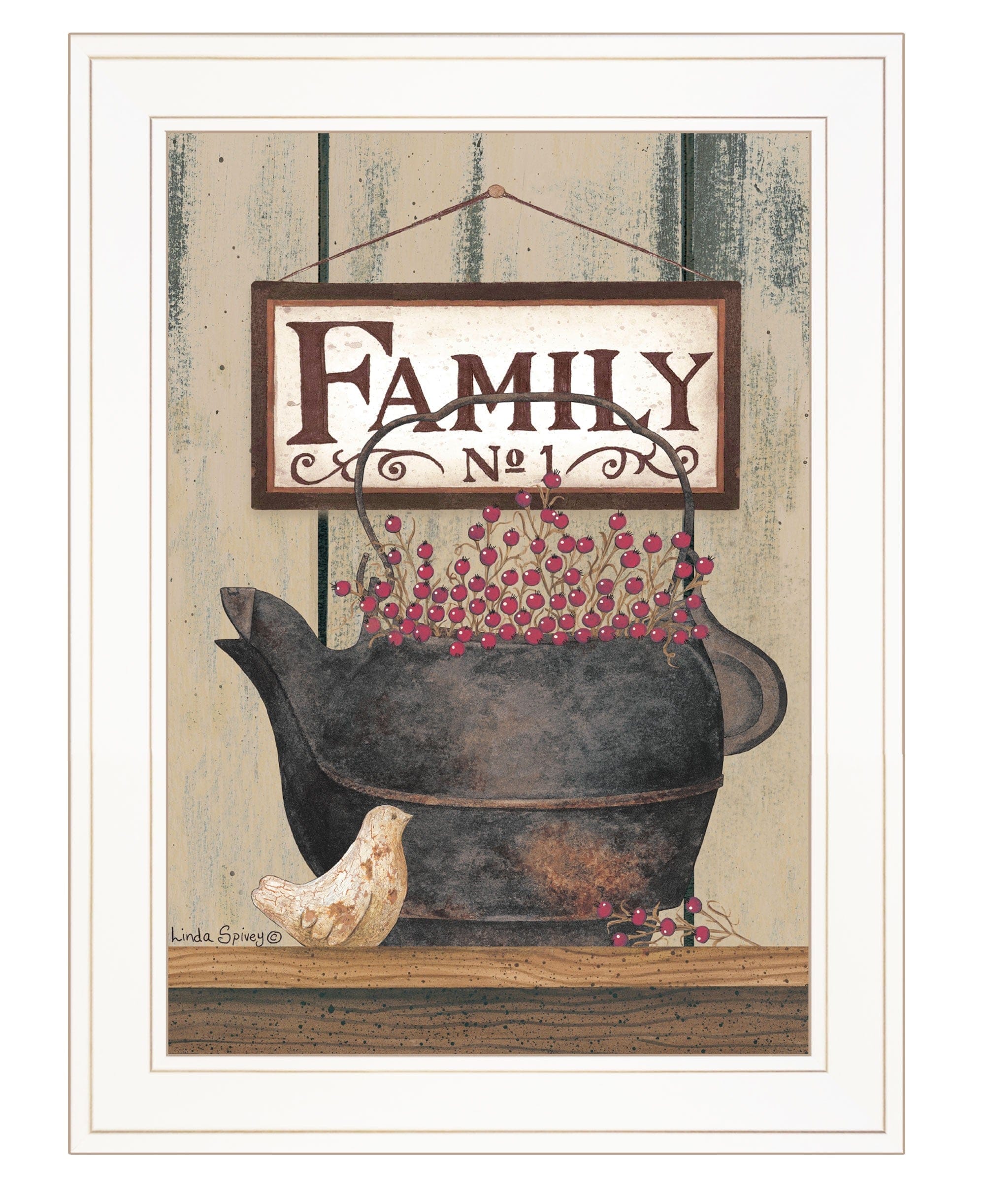 FAMILY NO1 White Framed Print Wall Art - Homeroots