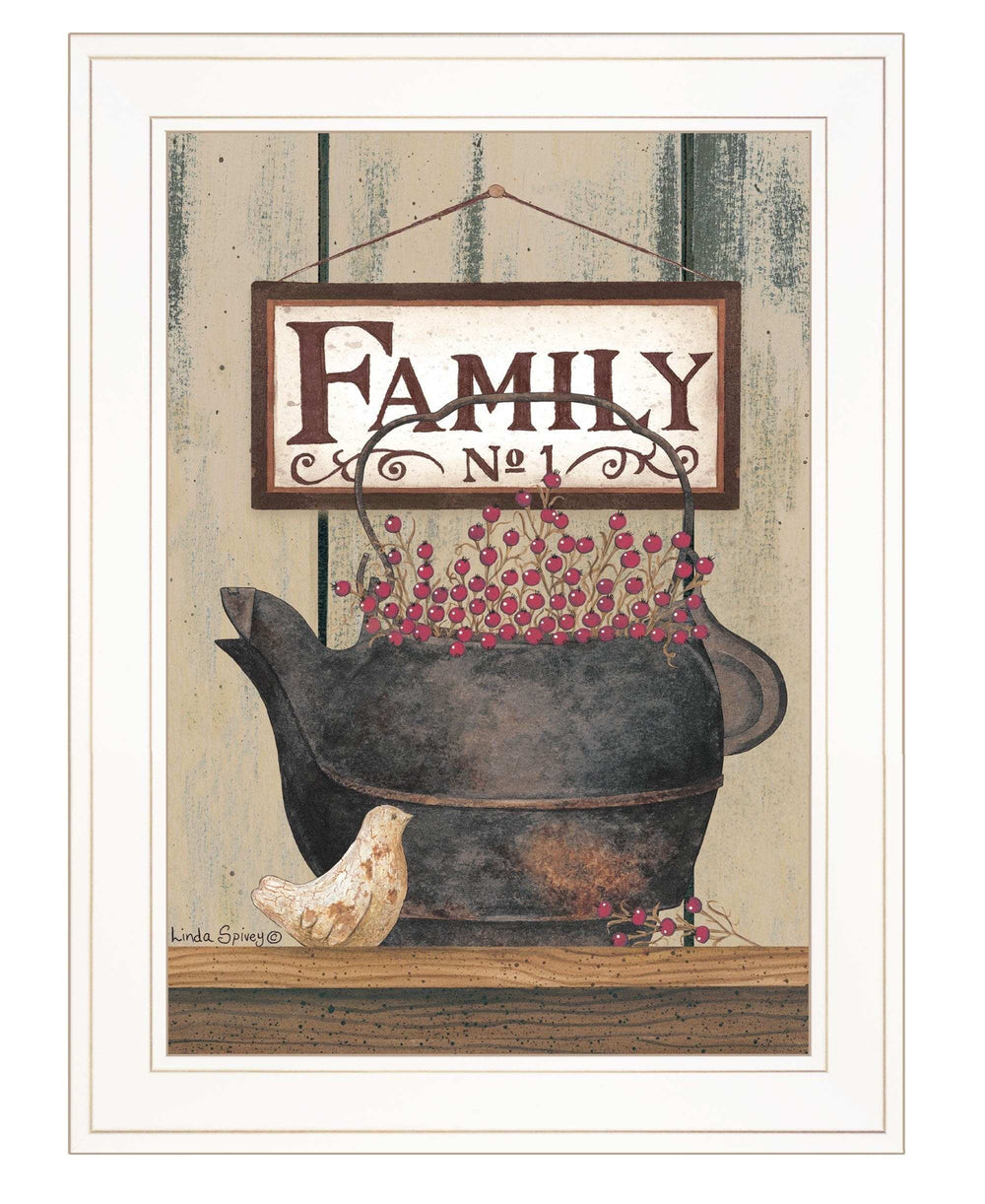 FAMILY NO1 White Framed Print Wall Art - Homeroots - Flyclothing LLC