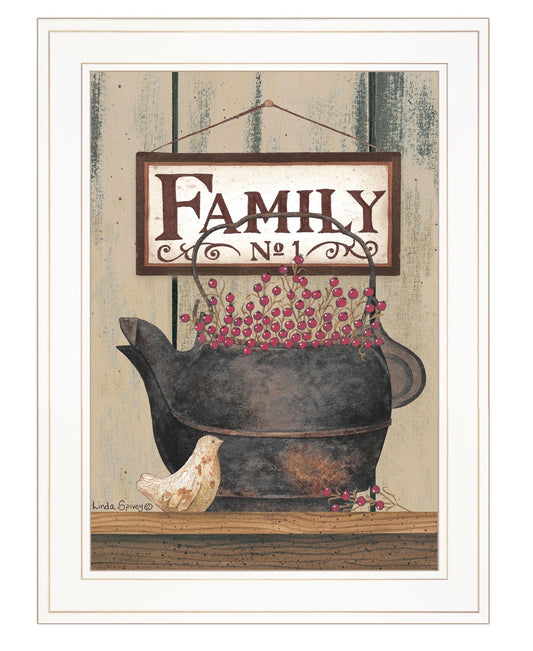 FAMILY NO1 White Framed Print Wall Art - Homeroots