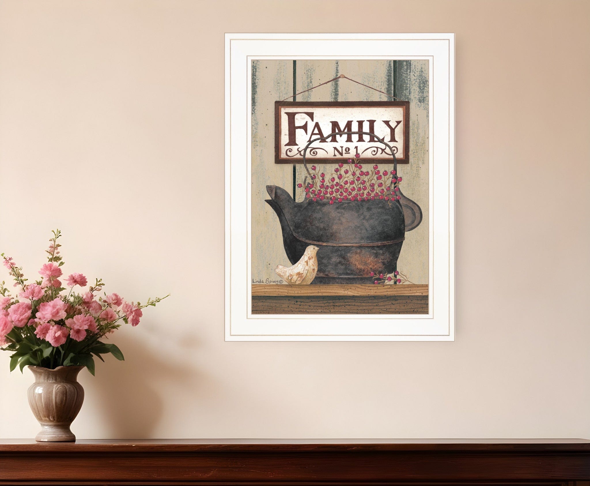 FAMILY NO1 White Framed Print Wall Art - Homeroots
