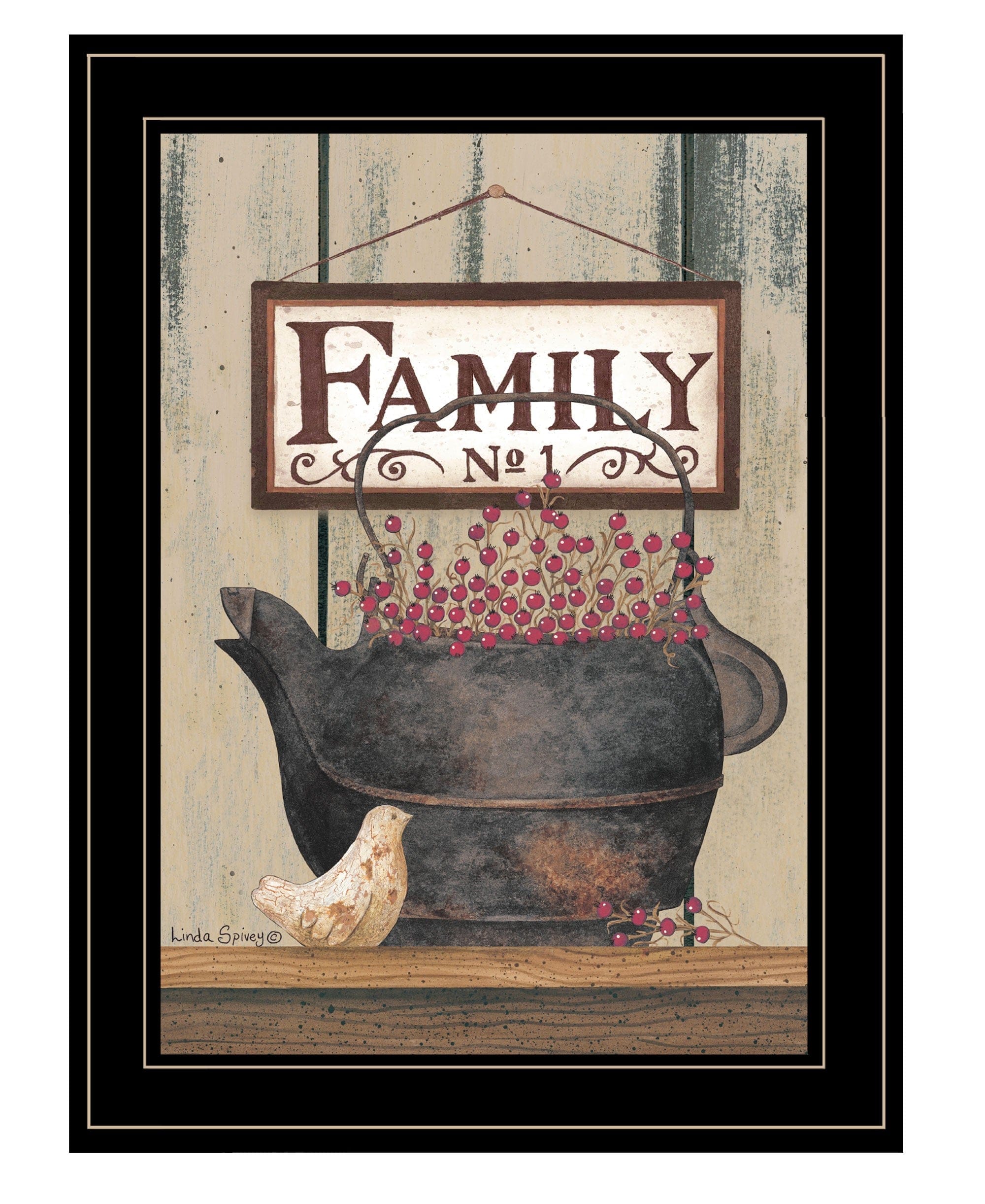 FAMILY NO1 Black Framed Print Wall Art - Homeroots
