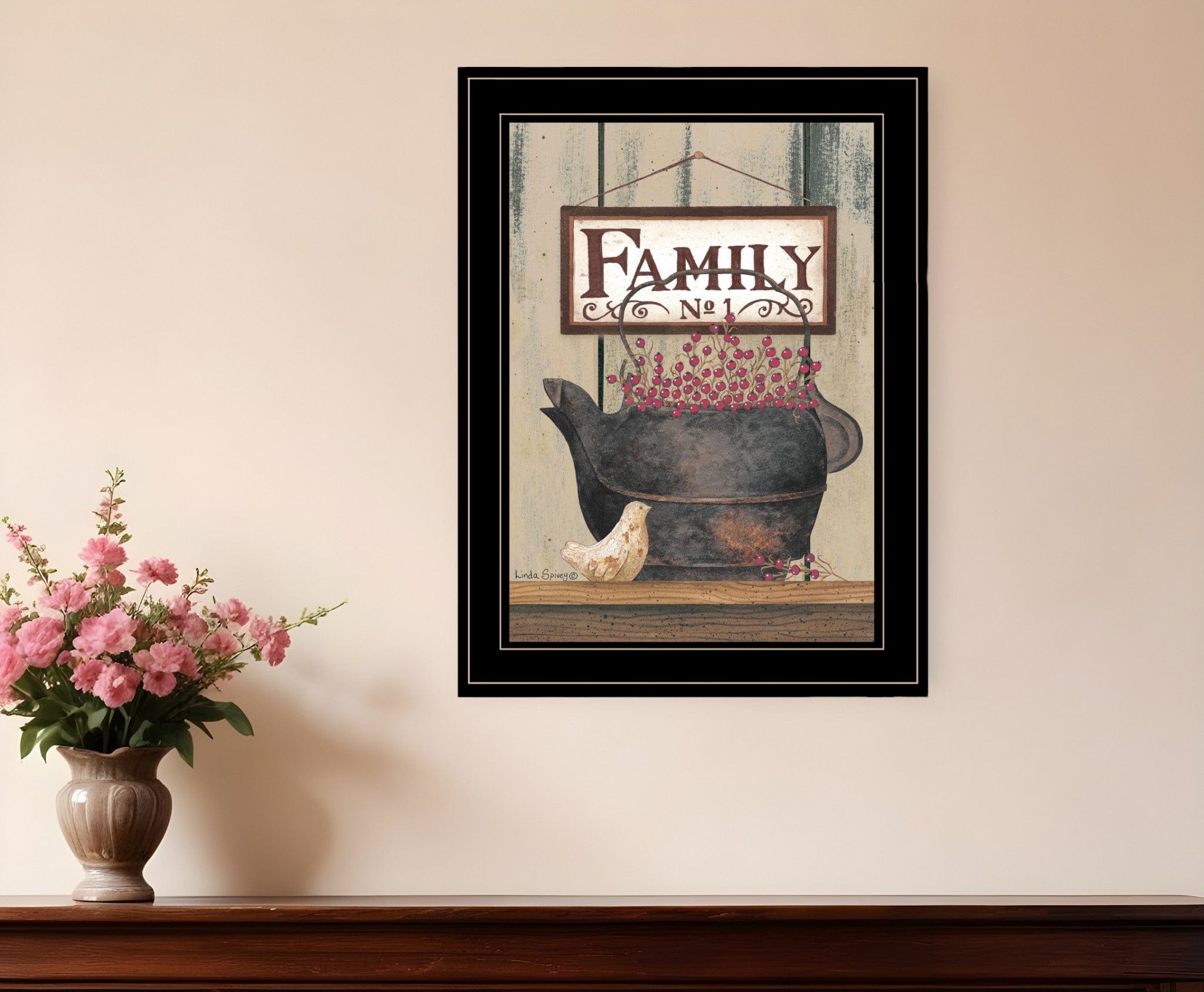 FAMILY NO1 Black Framed Print Wall Art - Homeroots