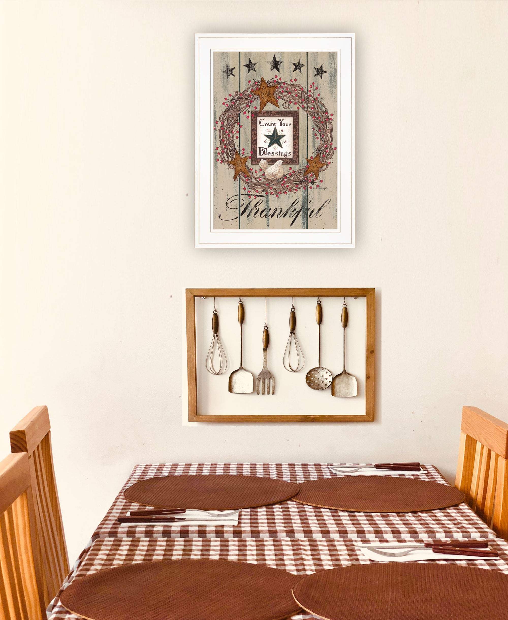 Count your Blessings 1 White Framed Print Wall Art - Homeroots - Flyclothing LLC