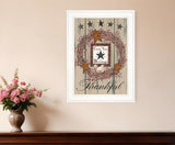 Count your Blessings 1 White Framed Print Wall Art - Homeroots