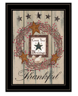 Count your Blessings 2 Black Framed Print Wall Art - Homeroots - Flyclothing LLC