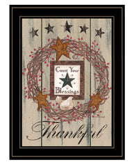 Count your Blessings 2 Black Framed Print Wall Art - Homeroots
