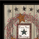 Count your Blessings 2 Black Framed Print Wall Art - Homeroots